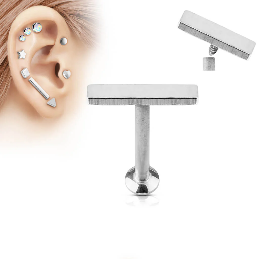 Labret Barre Plate Filetage Interne - Image 4
