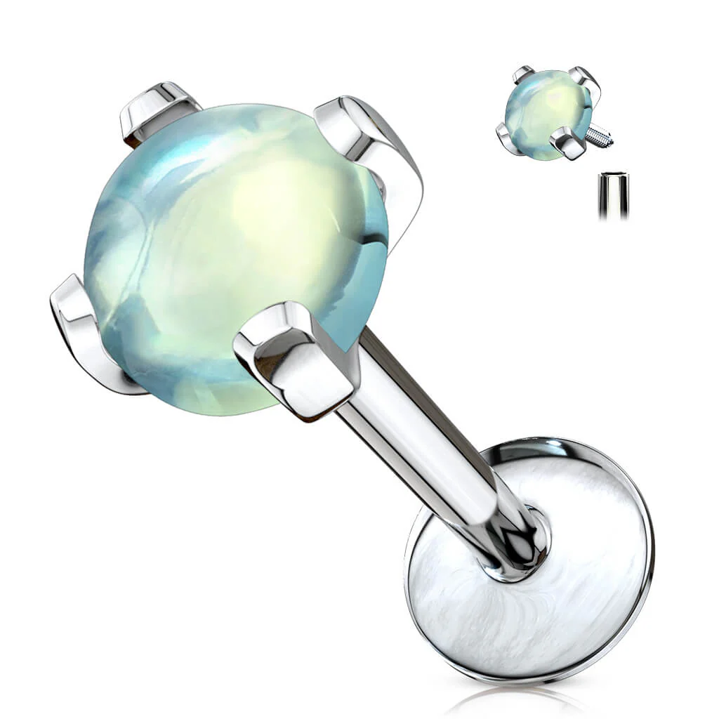 Labret Pierres Semi-Précieuses Filetage Interne - Image 6