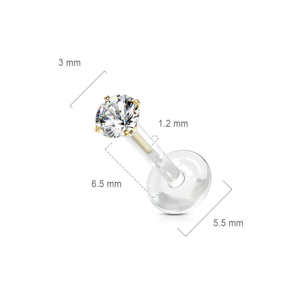 Labret Zircone Serti Griffe - Image 3