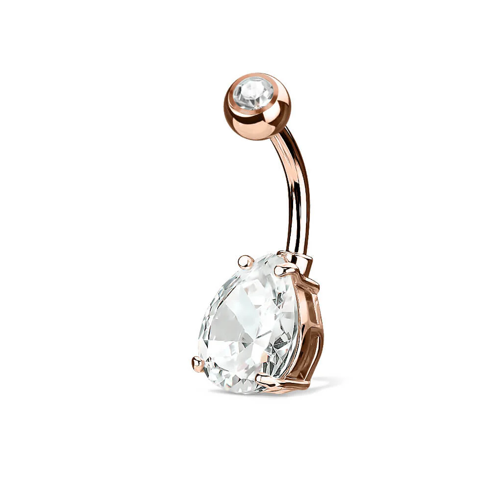 Piercing Nombril Goutte Zircone - Image 4