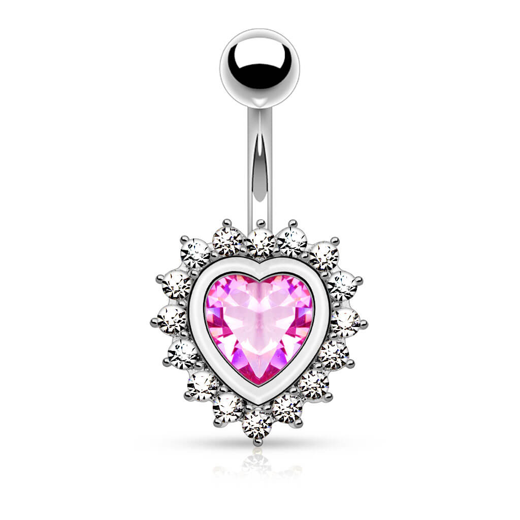 Piercing Nombril Coeur Zircone - Image 3
