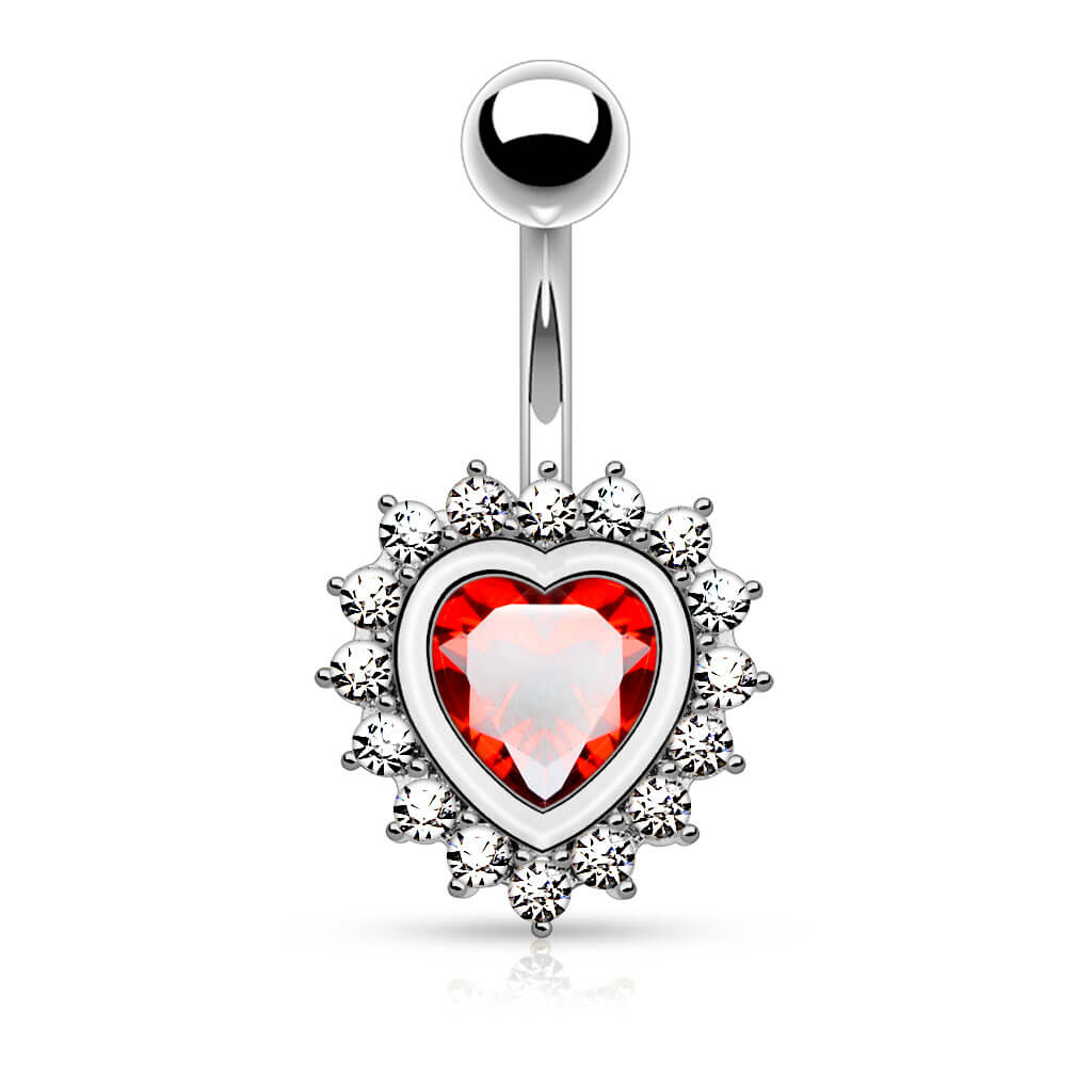 Piercing Nombril Coeur Zircone - Image 4
