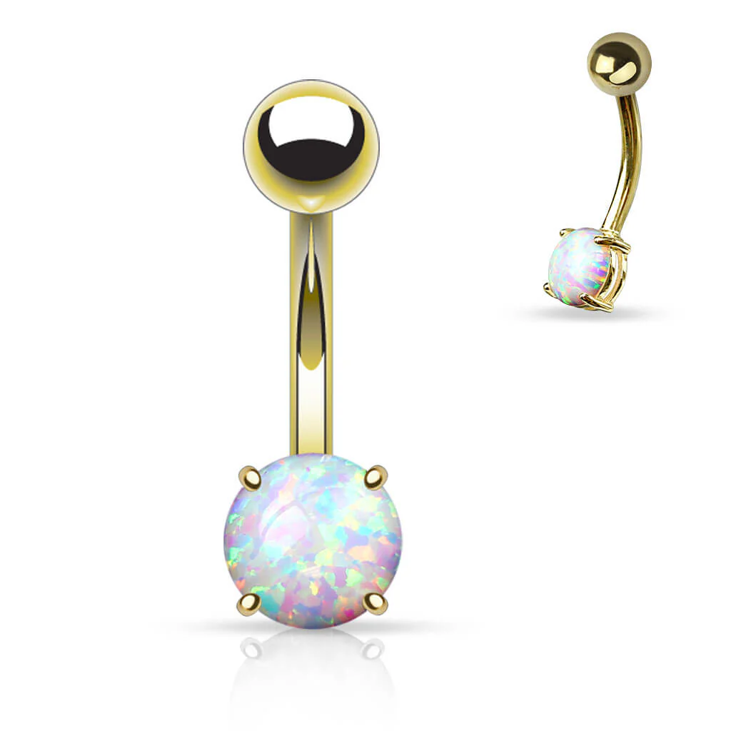 Piercing Nombril Opale Serti Griffe - Image 2