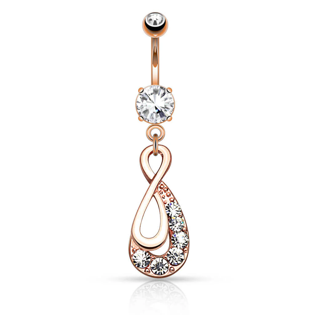 Piercing Nombril Pendentif Infini Zircone - Image 4
