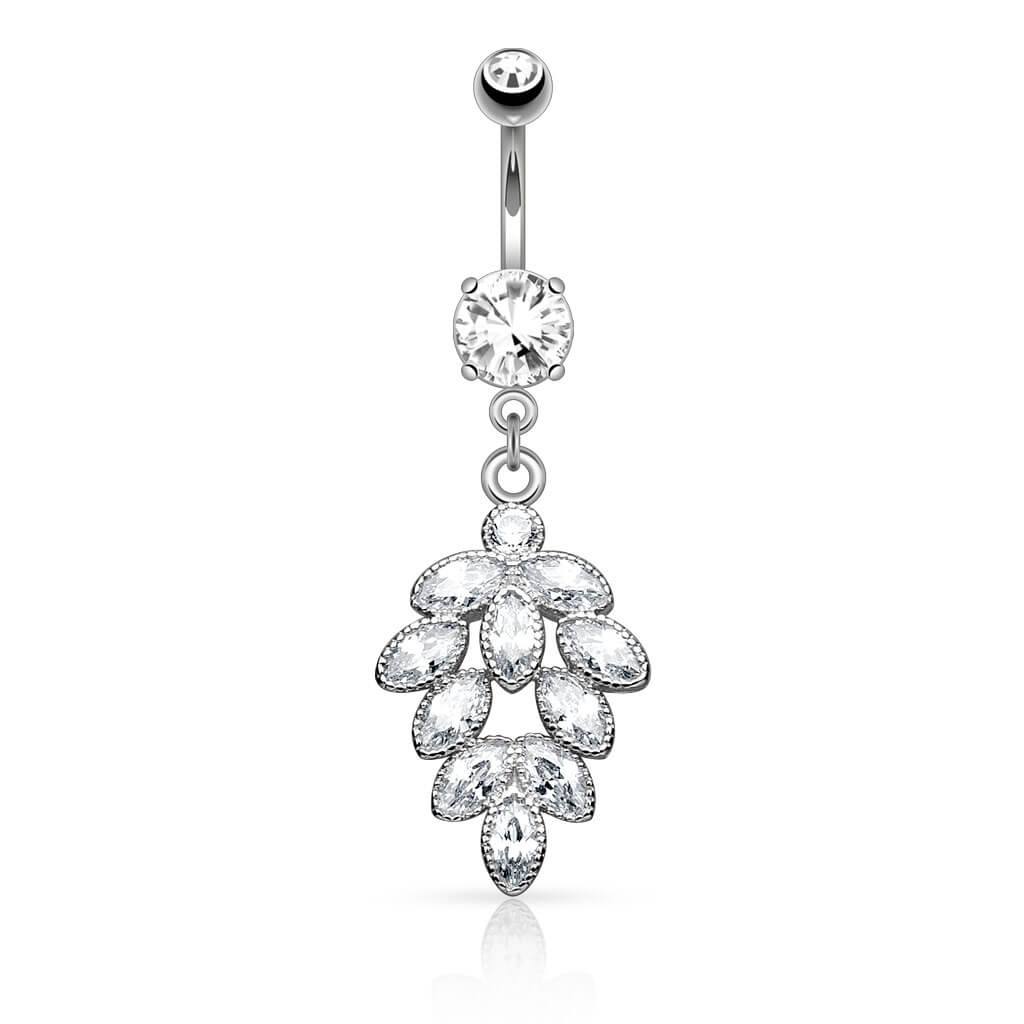 Piercing Nombril Pendentif Grappe De Raisin Zircone - Image 2