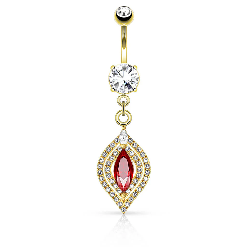 Piercing Nombril Marquise Zircone - Image 3