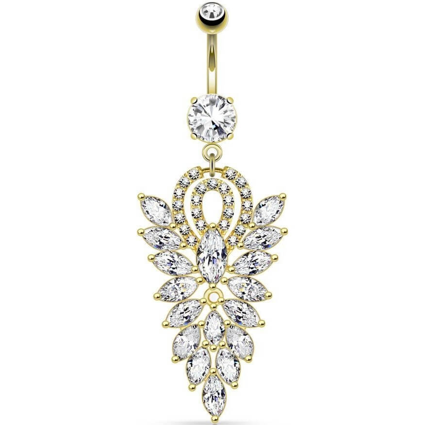 Piercing Nombril Chandelier Zircone