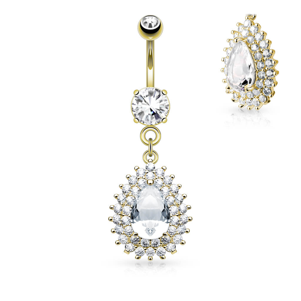 Piercing Nombril Goutte Zircone - Image 3
