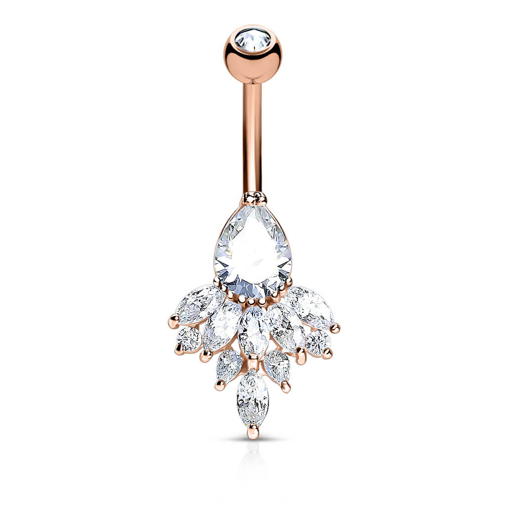 Piercing Nombril Pendentif Zircone - Image 4