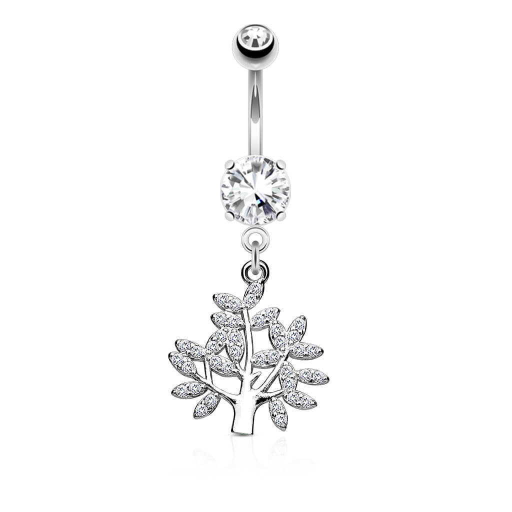 Piercing Nombril Pendentif Arbre De Vie Zircone - Image 2