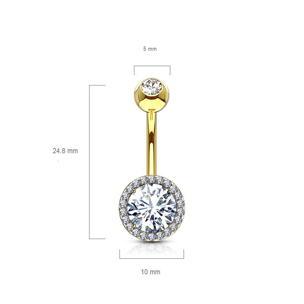 Piercing Nombril Zircone Ronde - Image 3