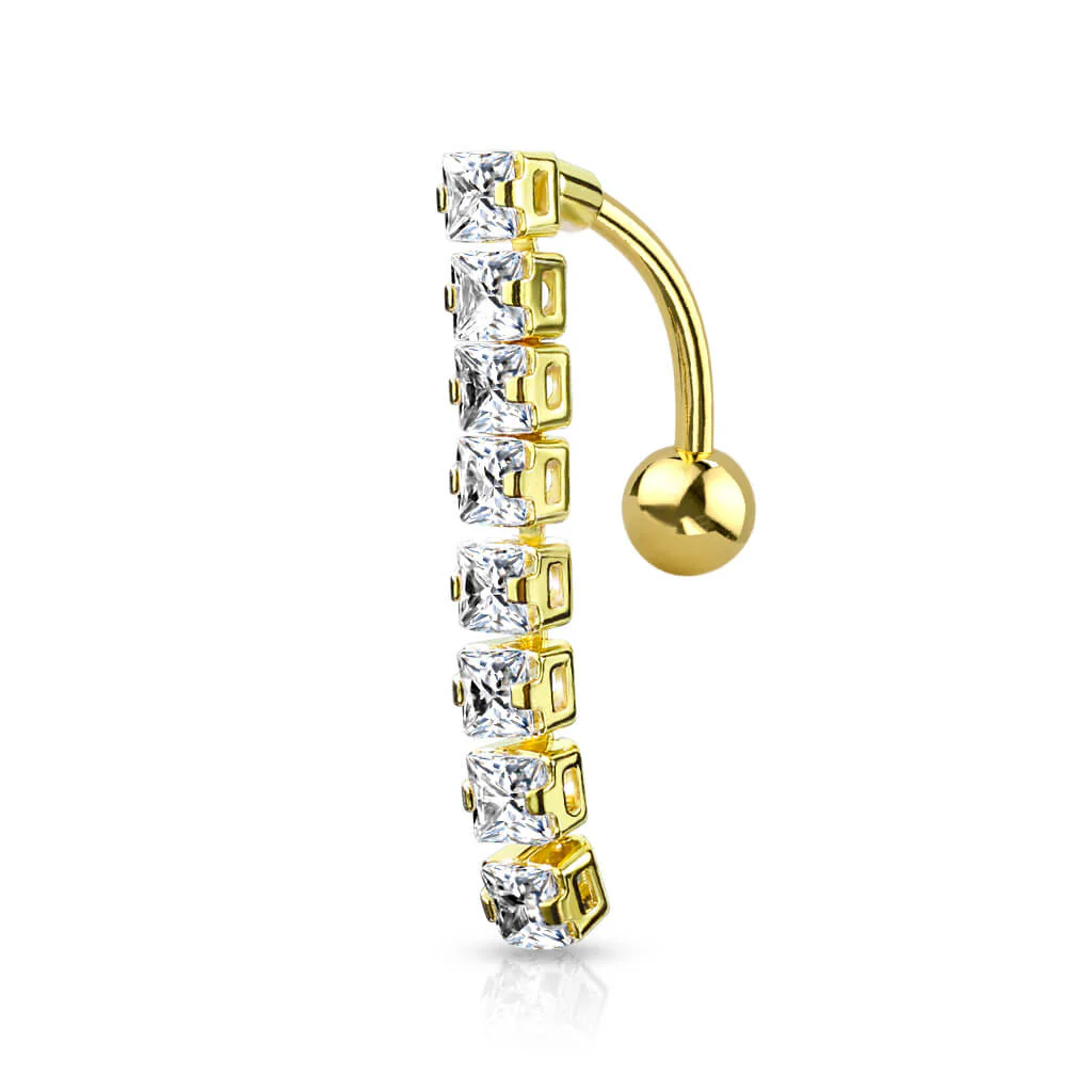Piercing Nombril 8 Zircone Inversé - Image 4