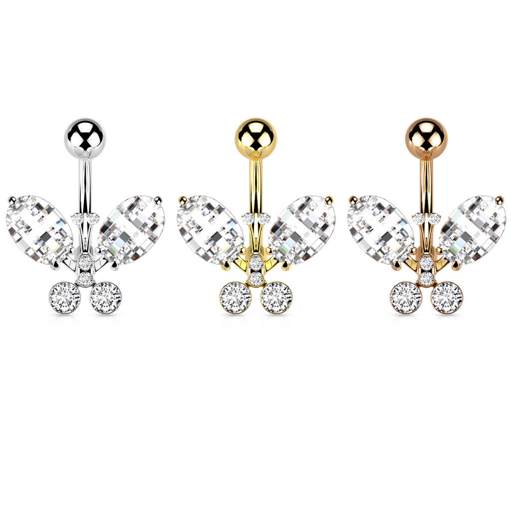 Piercing Nombril Papillon Zircone - Image 5