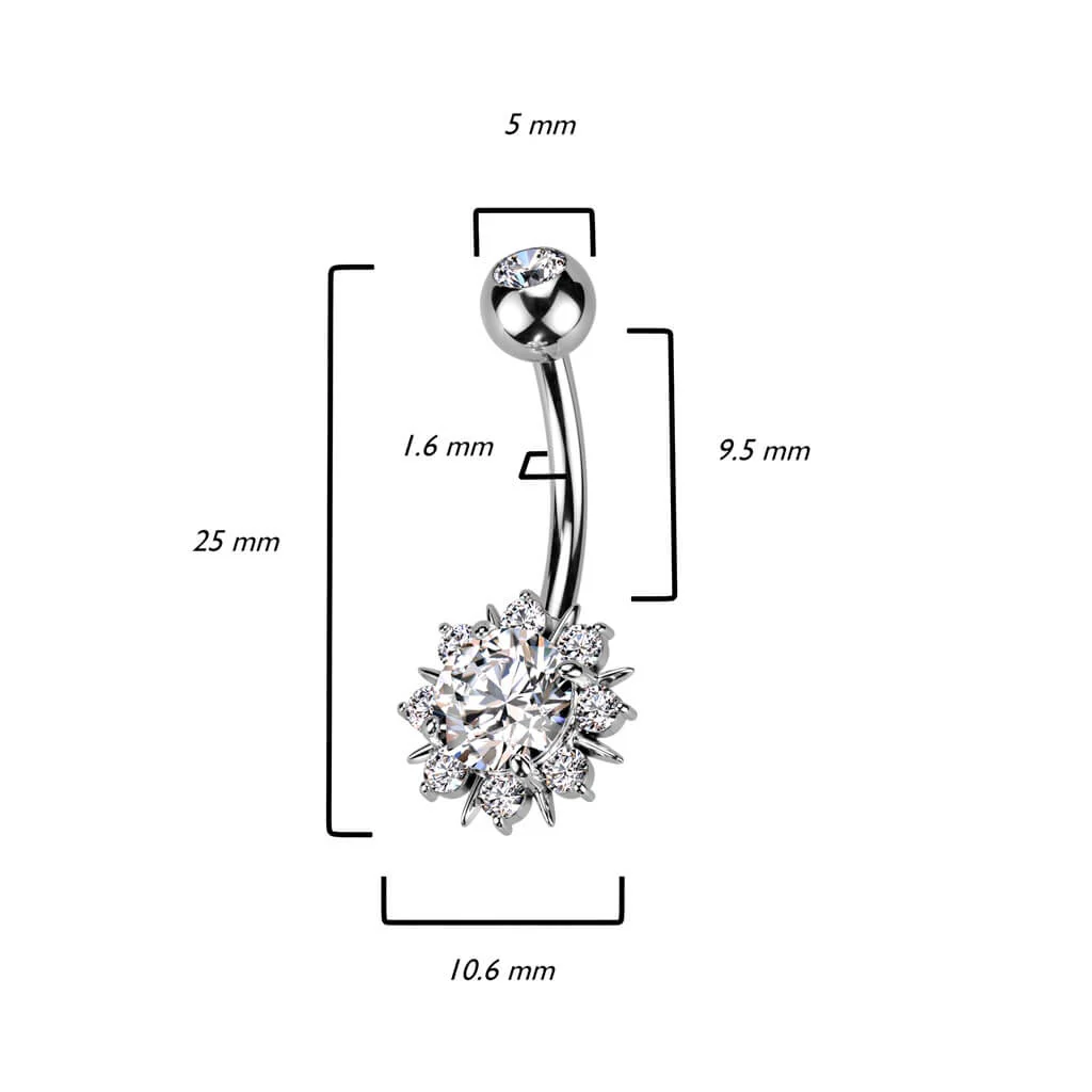 Piercing Nombril Étoile Zircone - Image 3