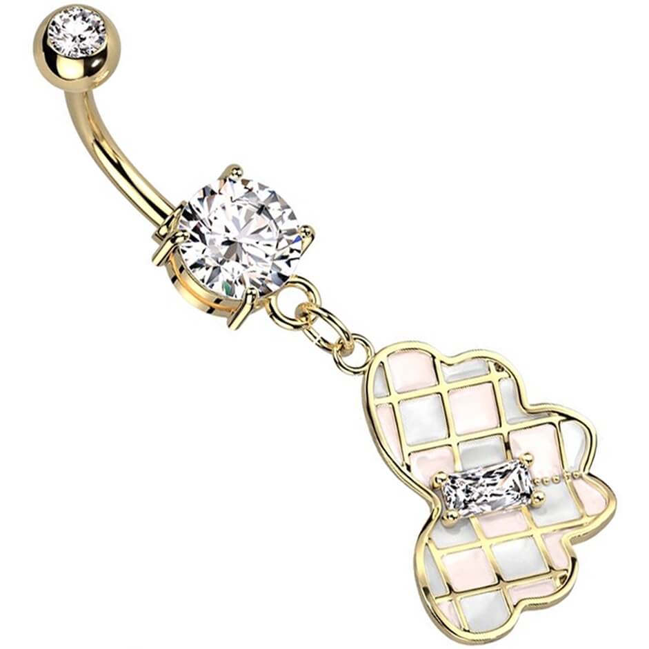 Piercing Nombril Pendentif Papillon Zircone - Image 2