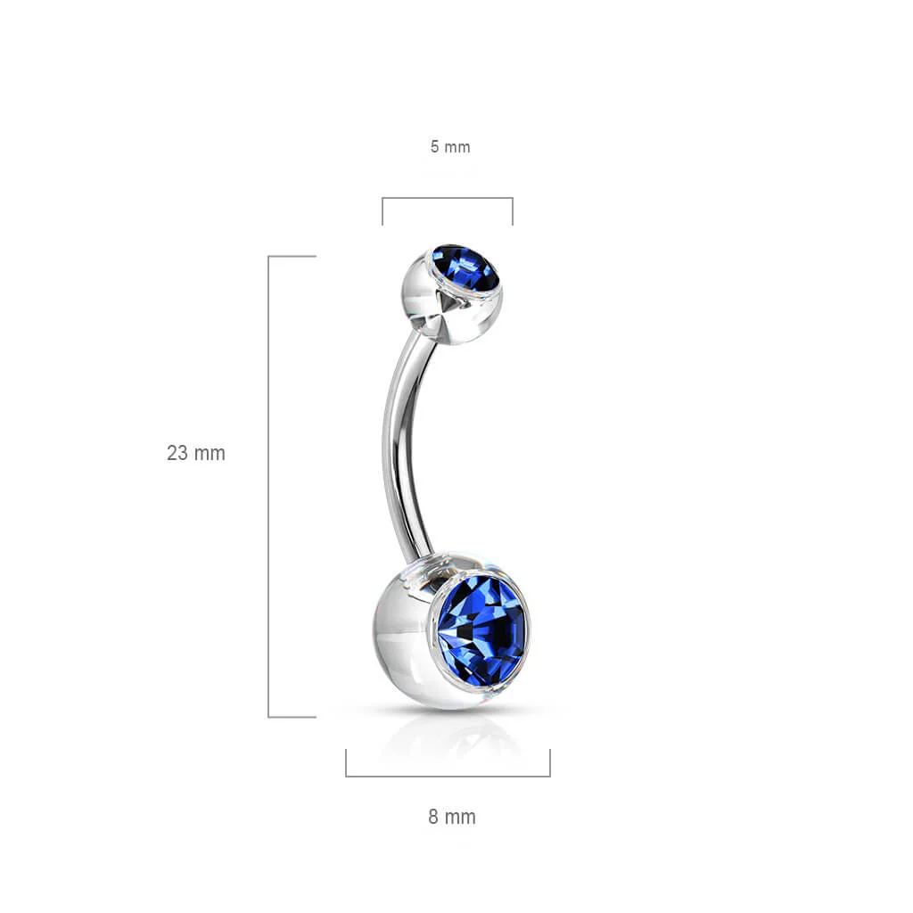 Piercing Nombril Bille Zircone - Image 2