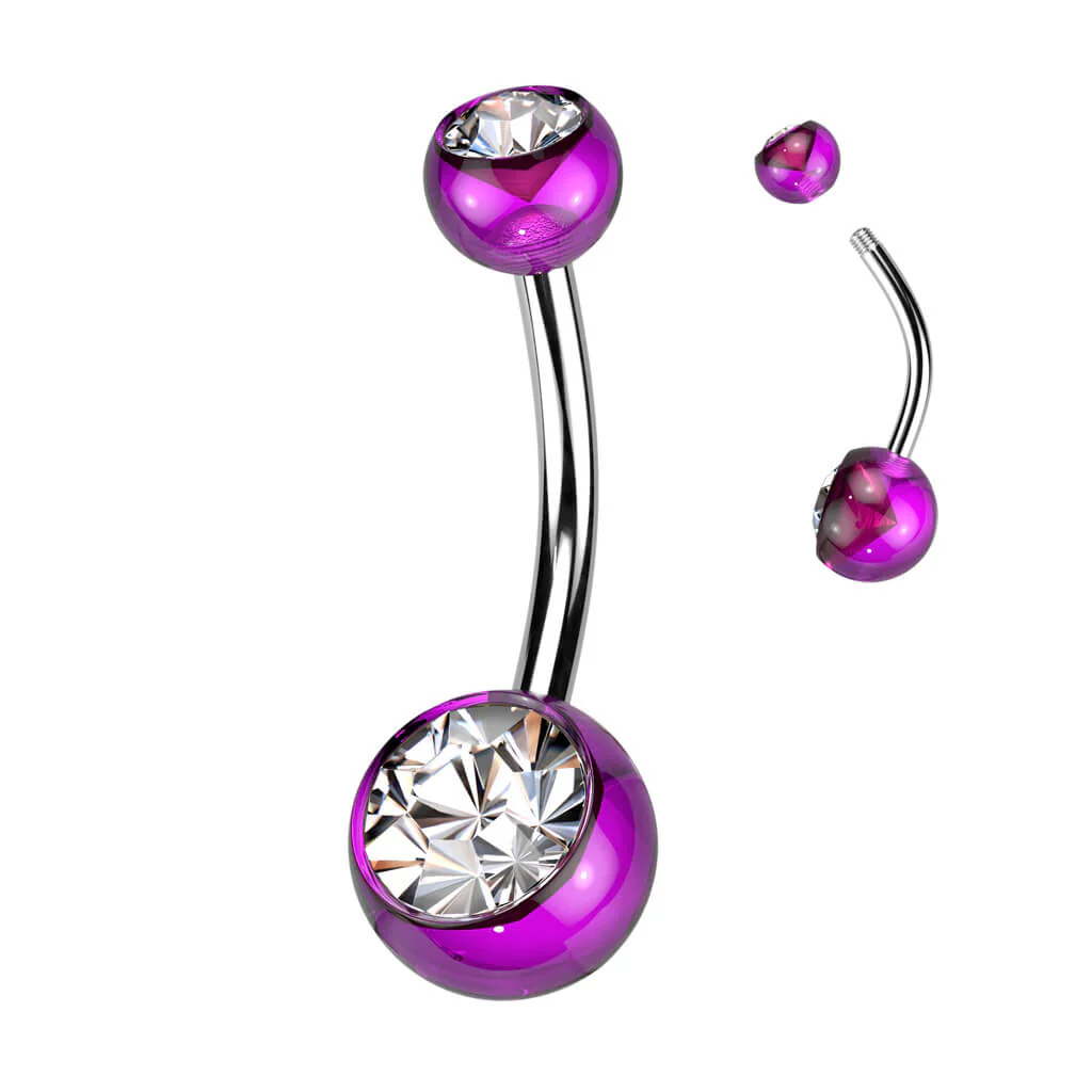 Piercing Nombril Bille Zircone - Image 4
