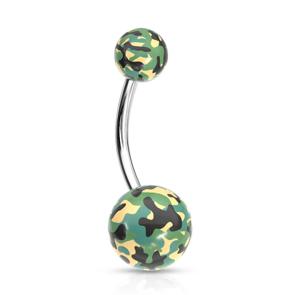 Piercing Nombril Camouflage Acrylique - Image 2