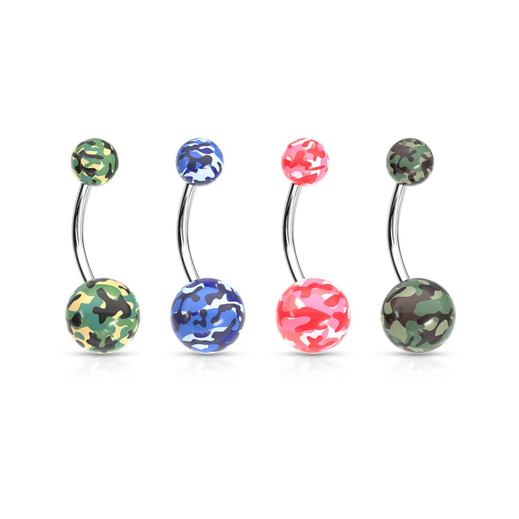 Piercing Nombril Camouflage Acrylique - Image 5