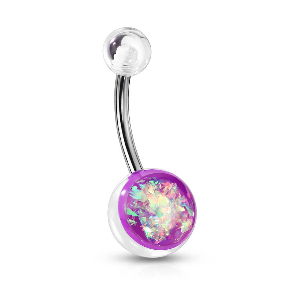 Piercing Nombril Opale Argent - Image 2