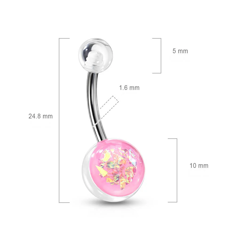 Piercing Nombril Opale Argent - Image 3