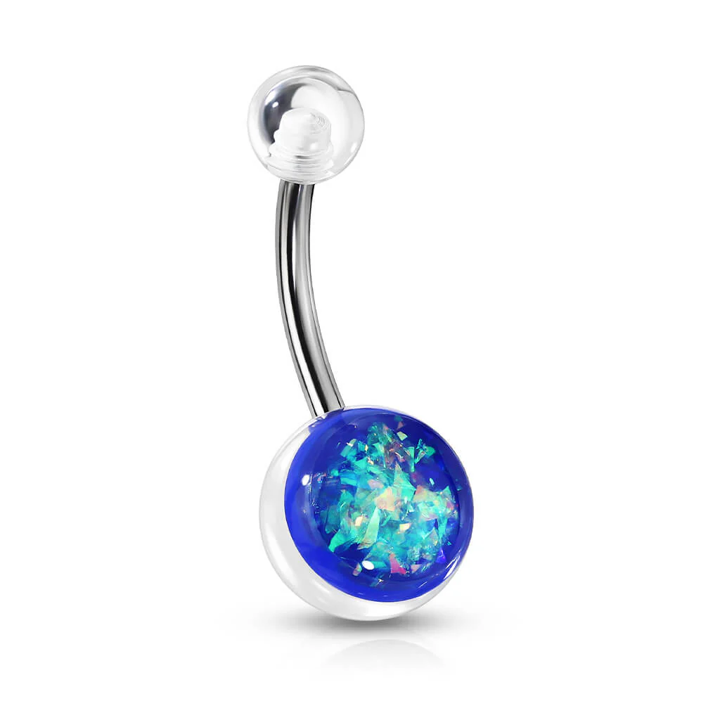 Piercing Nombril Opale Argent - Image 4
