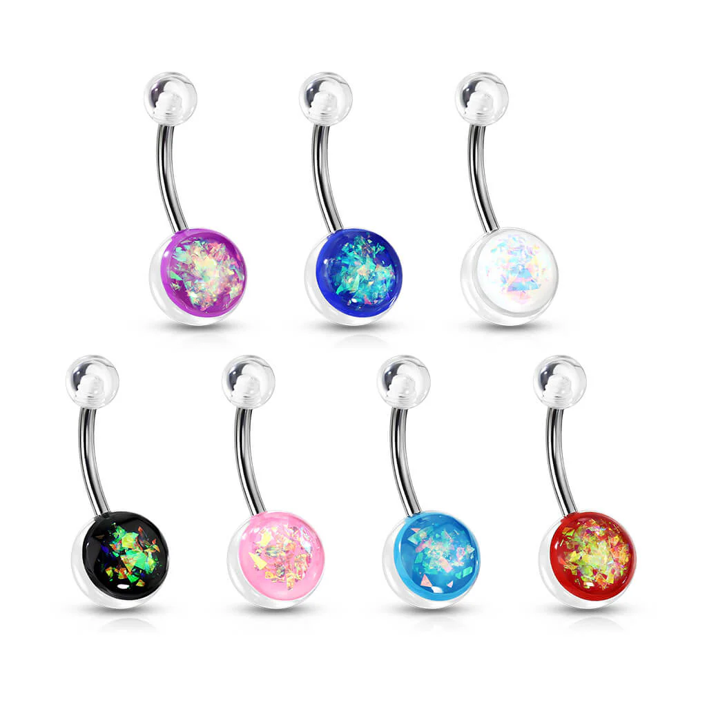 Piercing Nombril Opale Argent - Image 5