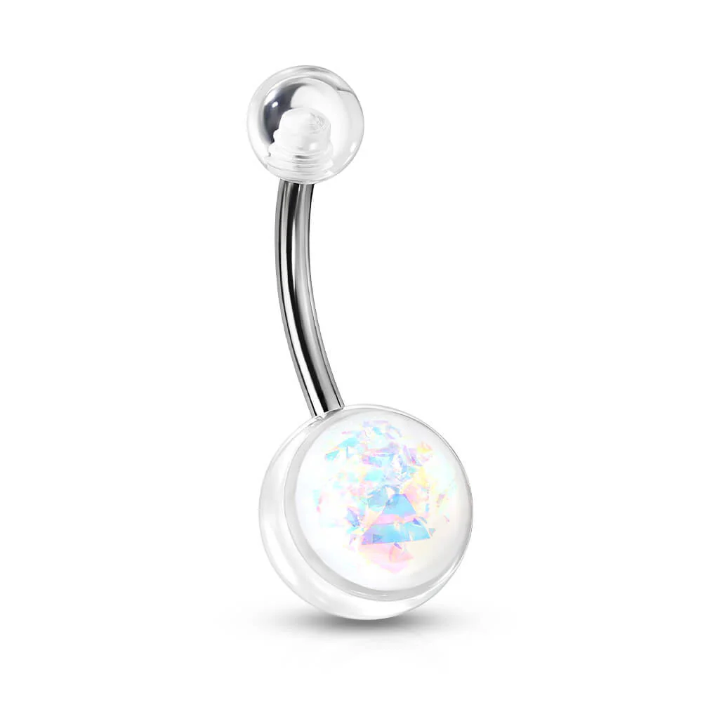 Piercing Nombril Opale Argent - Image 6