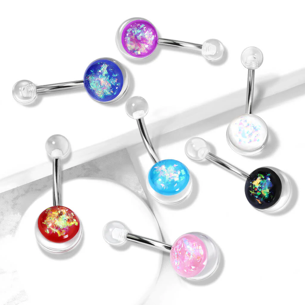 Piercing Nombril Opale Argent - Image 7
