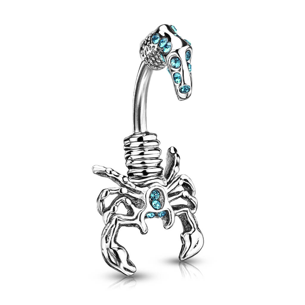 Piercing Nombril Scorpion Zircone Argent - Image 6