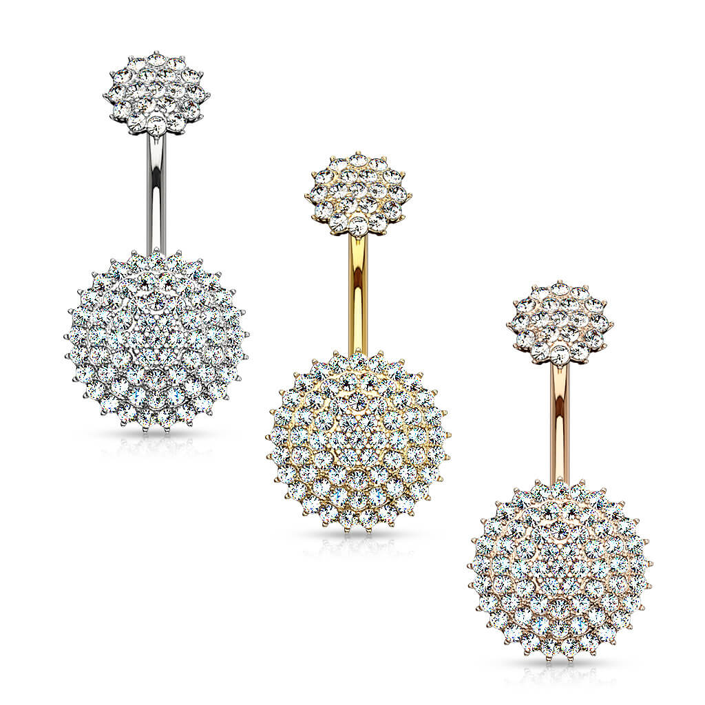 Piercing Nombril Bille Zircone Filetage Interne - Image 5