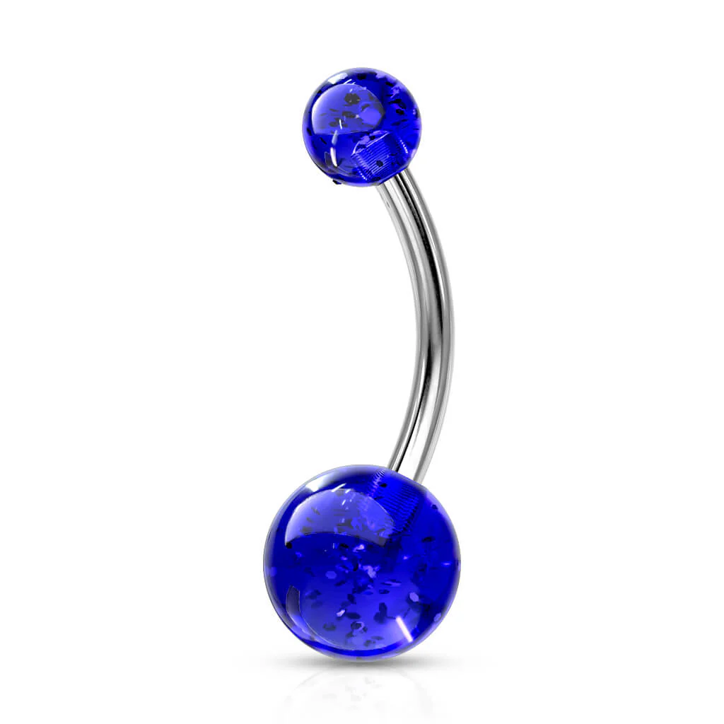 Piercing Nombril Bille Acrylique Pailletée - Image 4