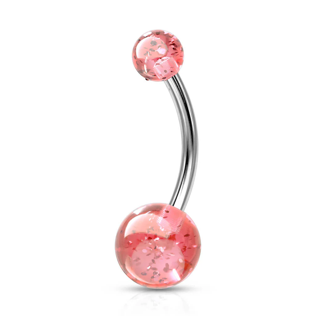 Piercing Nombril Bille Acrylique Pailletée - Image 9