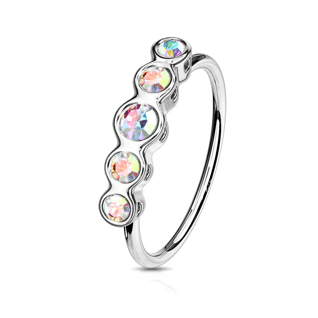 Anneau Zircone Argent Pliable - Image 2