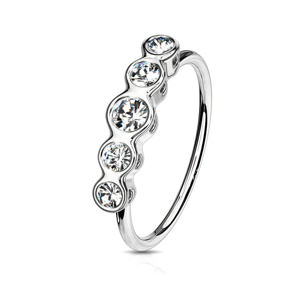 Anneau Zircone Argent Pliable - Image 4