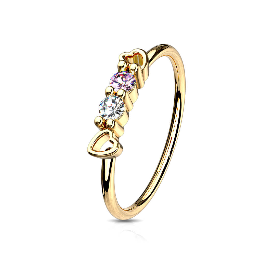 Anneau Cœur Zircone Pliable - Image 2