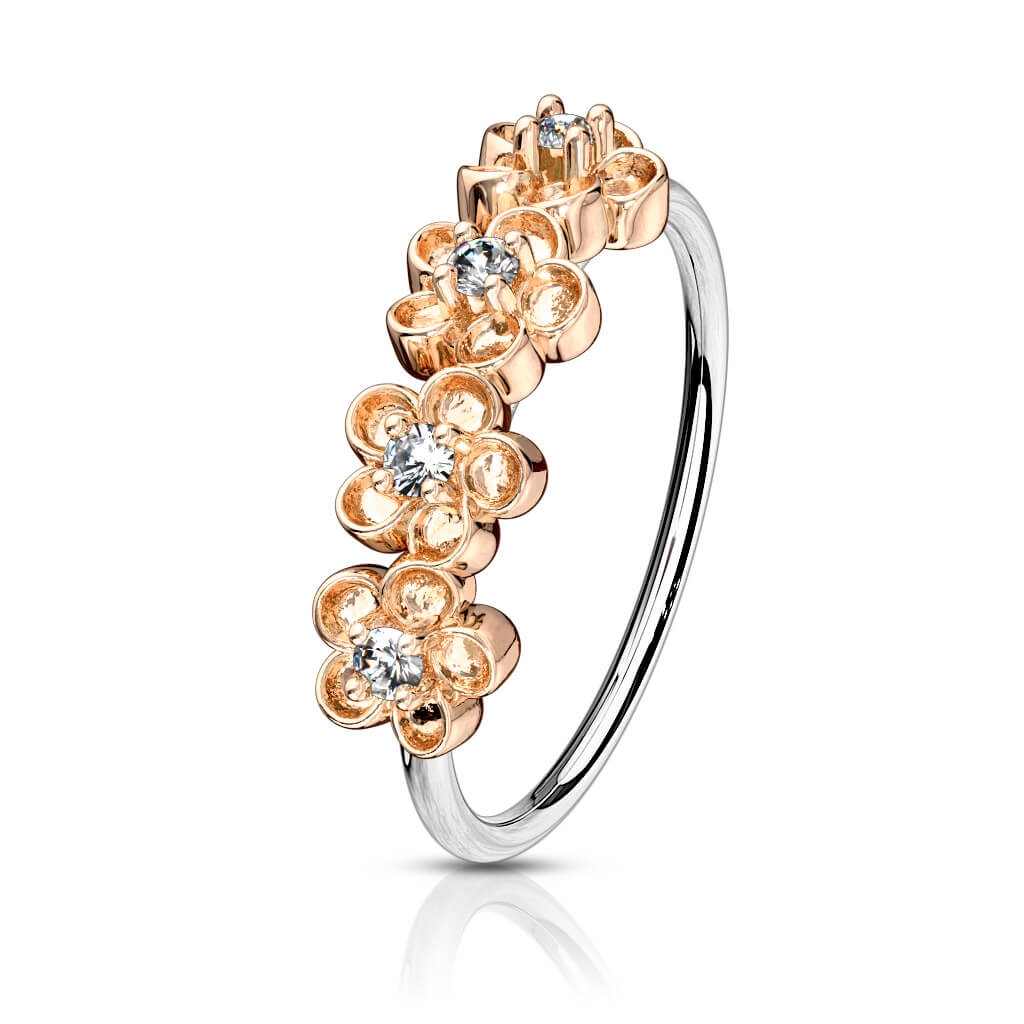 Anneau Fleurs Zircone Pliable - Image 7