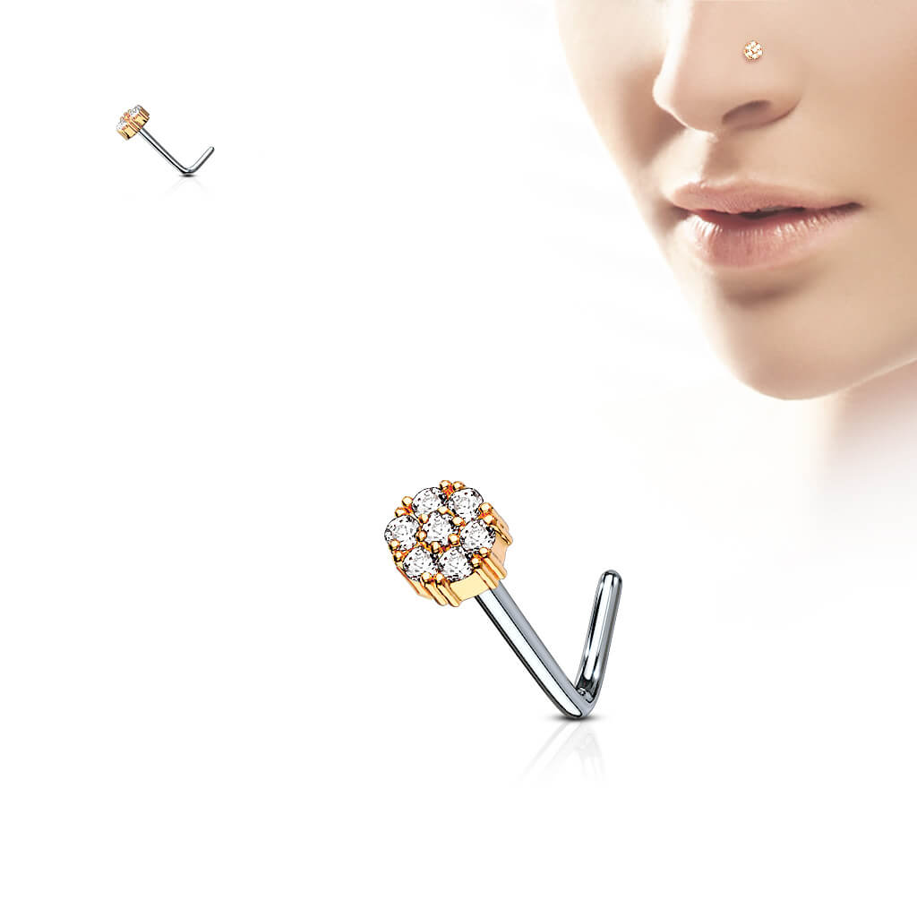 Nez En Forme de L Fleur Zircone - Image 4