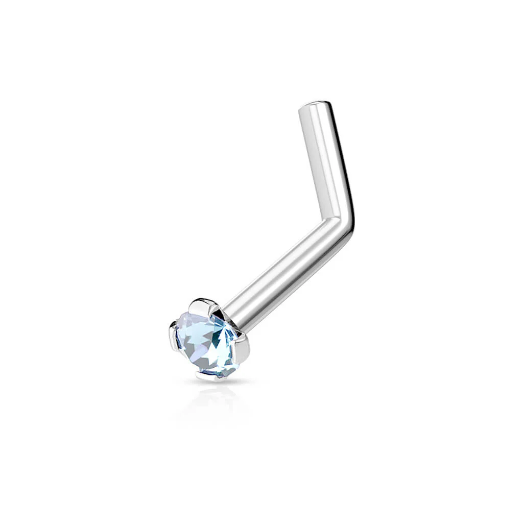 Nez En Forme de L Zircone Ronde - Image 10