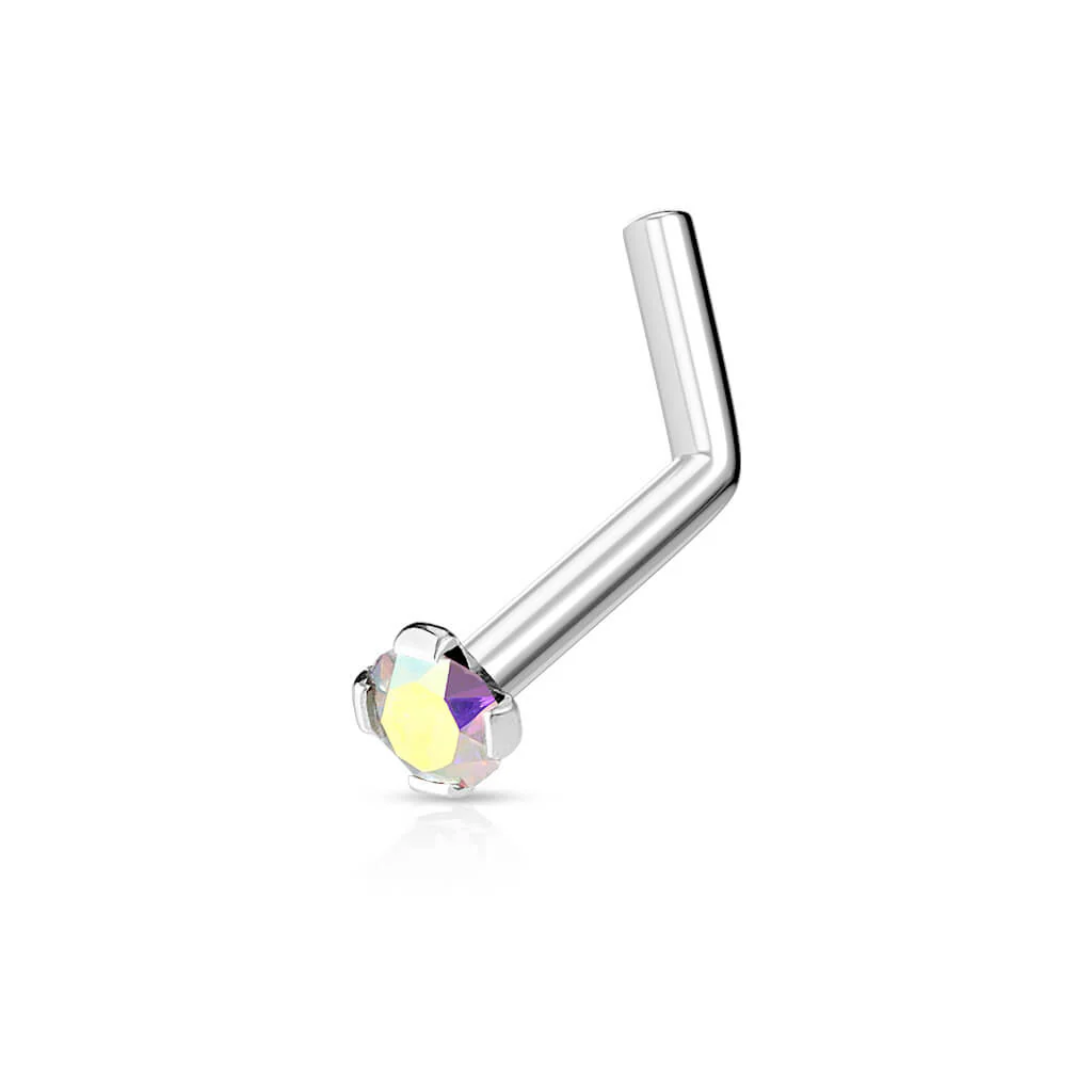 Nez En Forme de L Zircone Ronde - Image 3