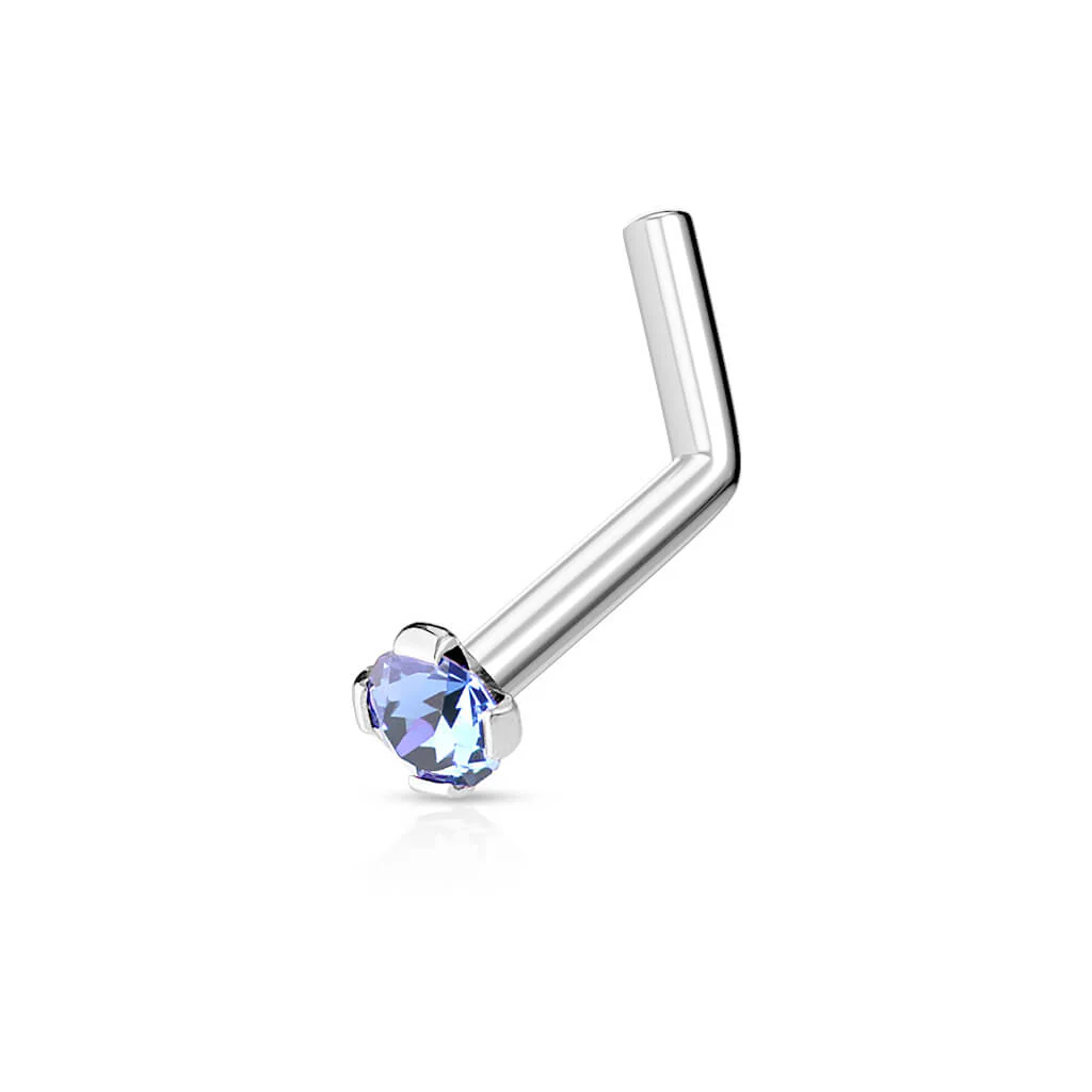 Nez En Forme de L Zircone Ronde - Image 4