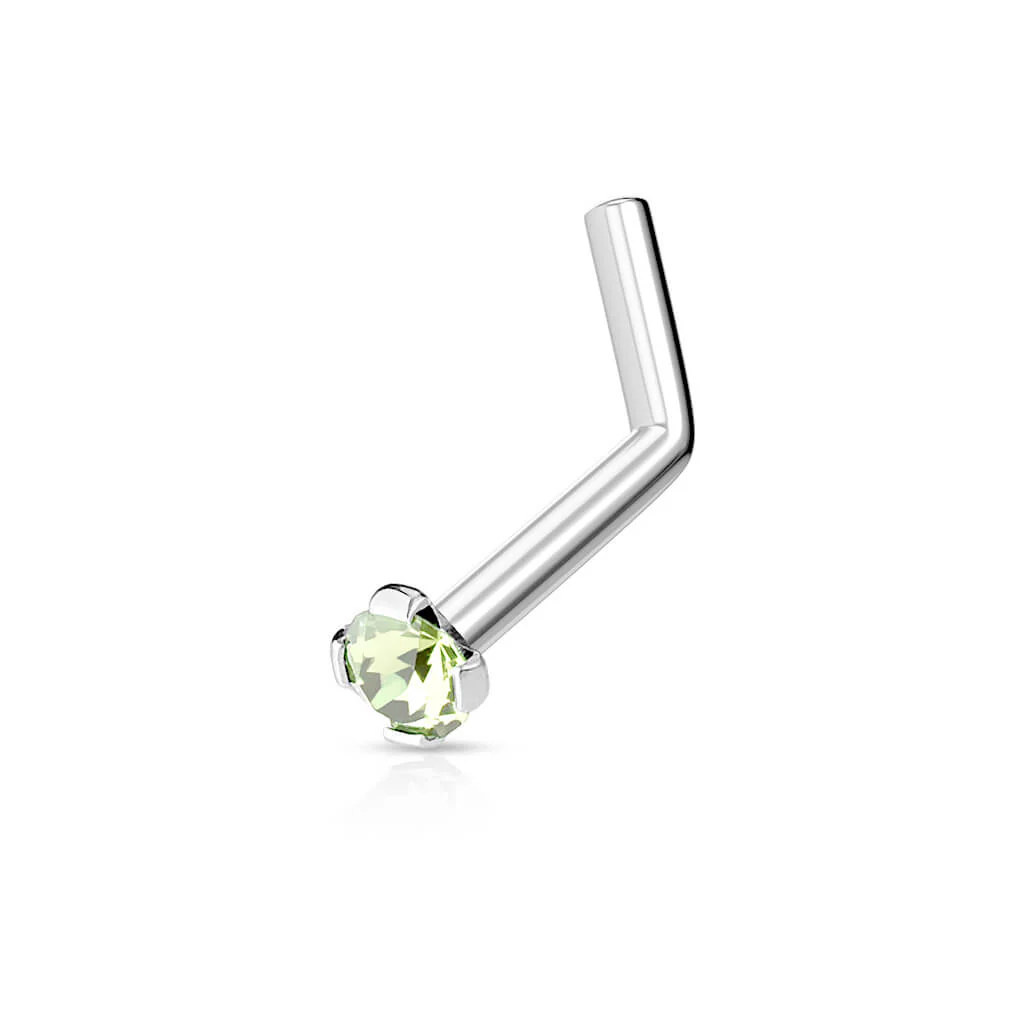 Nez En Forme de L Zircone Ronde - Image 7