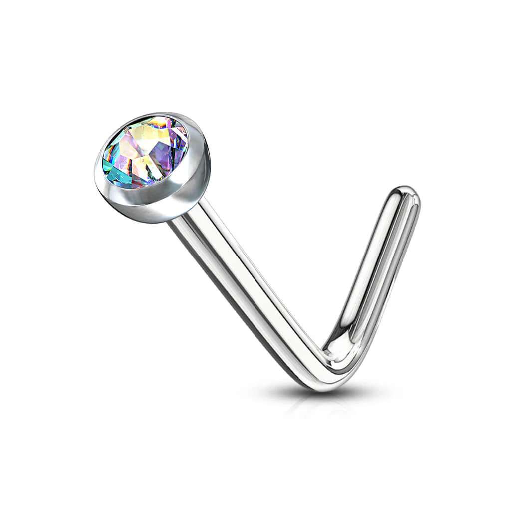 Nez En Forme de L Zircone Argent - Image 5
