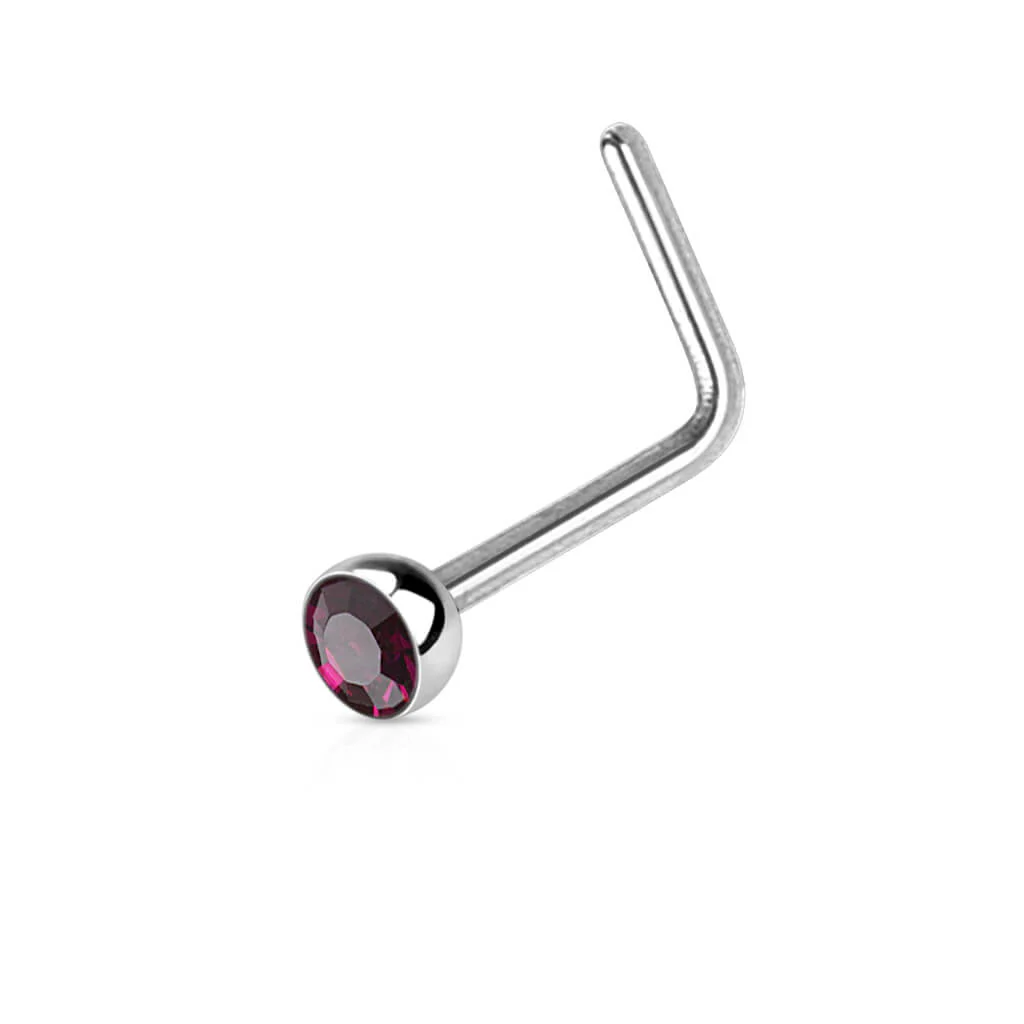 Nez En Forme de L Zircone Argent - Image 2