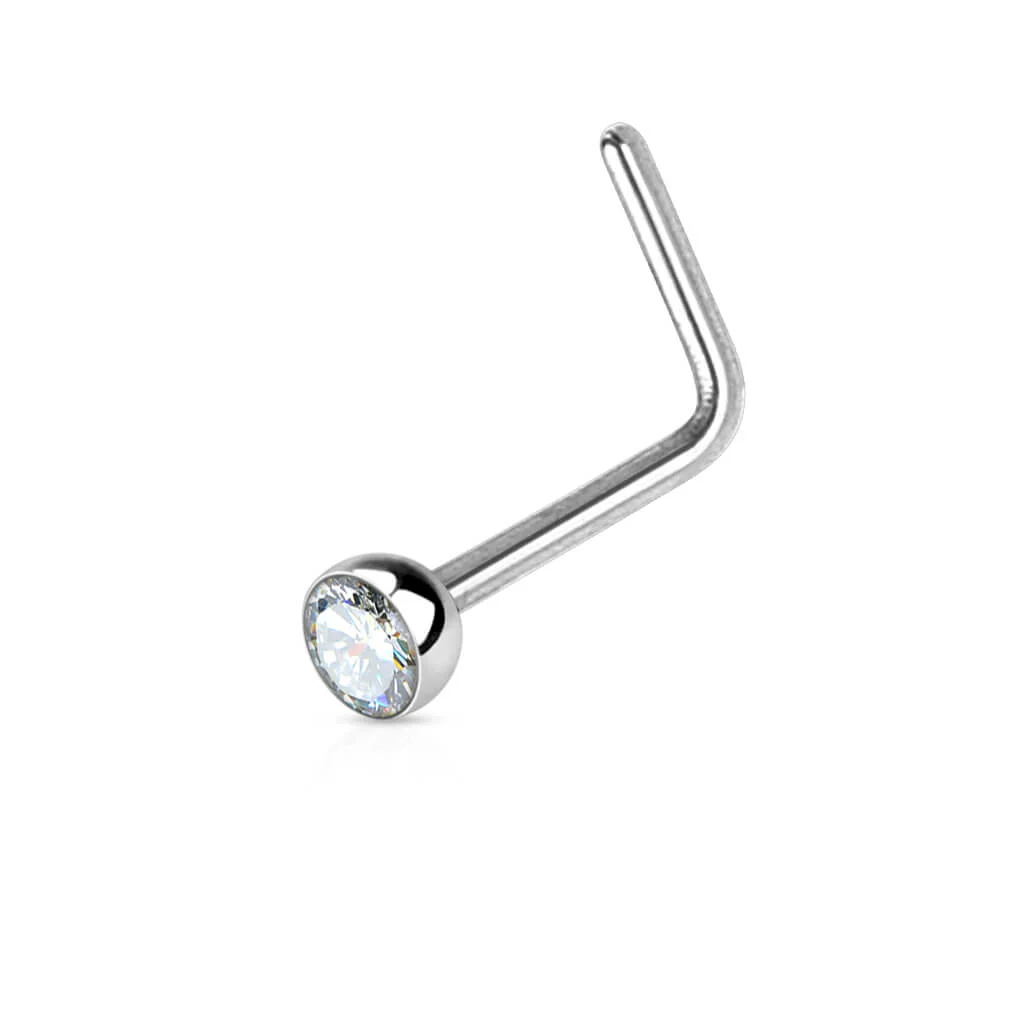 Nez En Forme de L Zircone Argent - Image 5