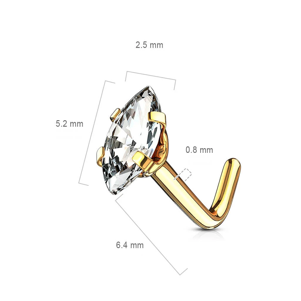 Nez En Forme de L Marquise Zircone - Image 3
