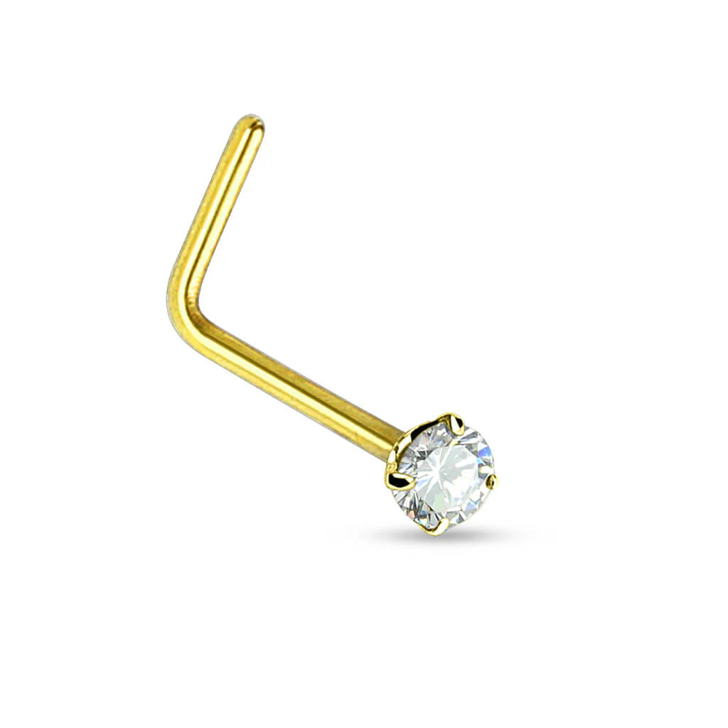 Nez En Forme de L Zircone Or - Image 2