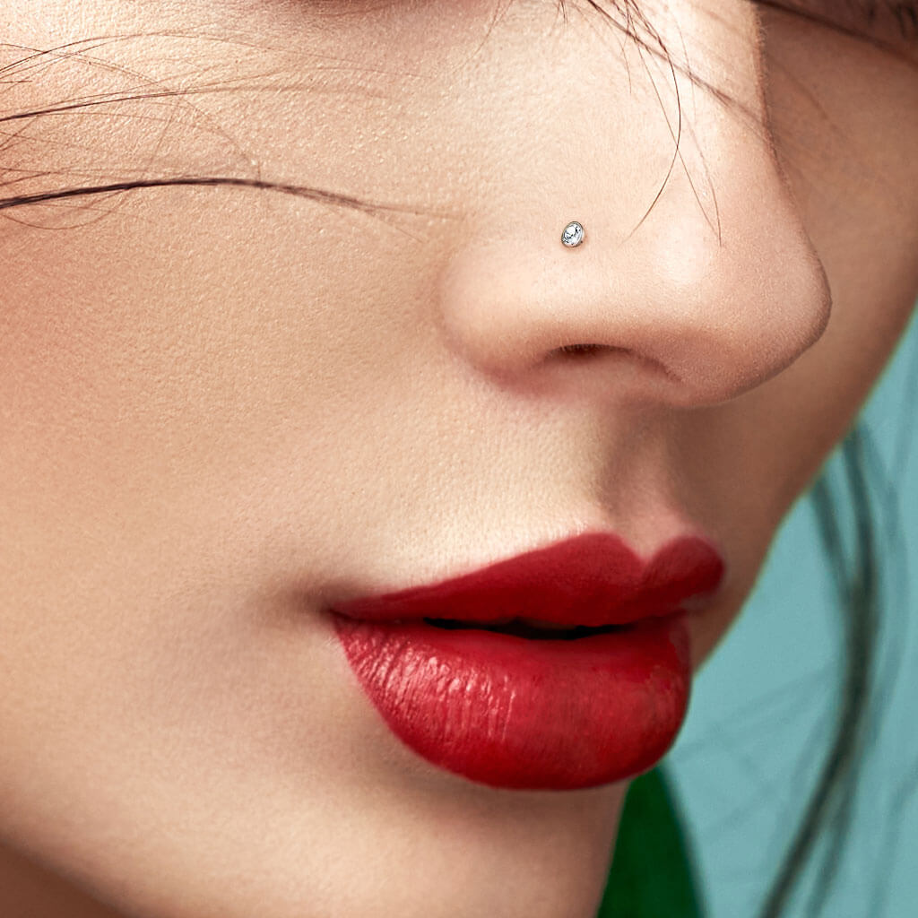 Nez En Forme de L Zircone Argent - Image 3