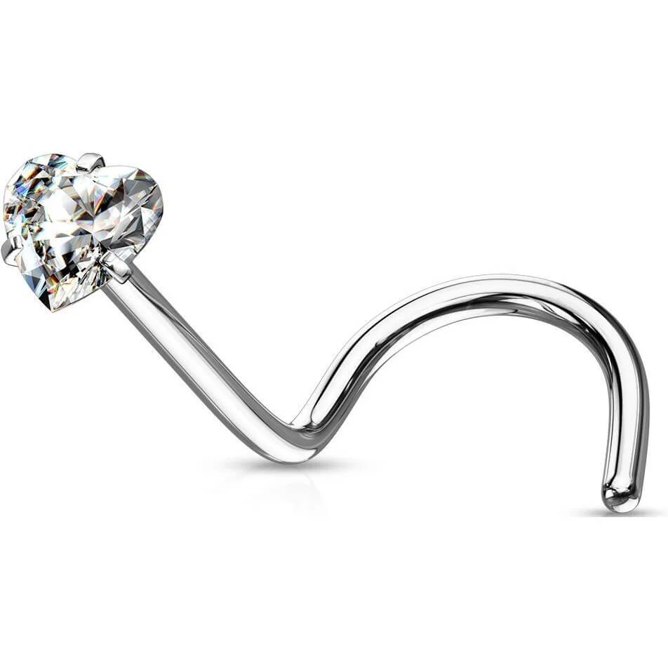 Nez Vis Zircone Cœur