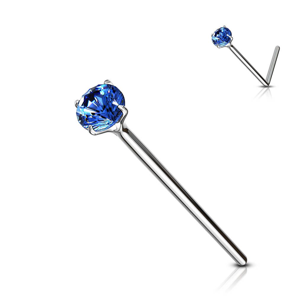 Argent 925 Nez Queue de Poisson Zircone Argent Pliable - Image 5